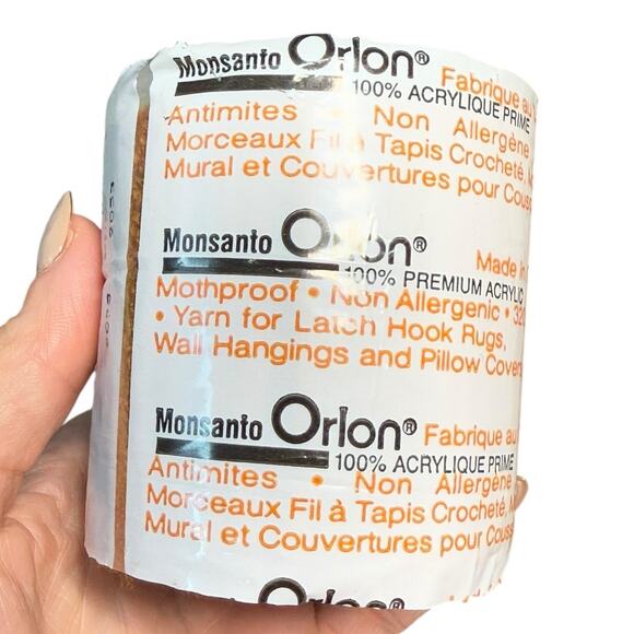 Shillcraft Golden Brown Pre-cut Latch Hook Yarn Acrylic Lot‎ of 2 Monsanto Orion - Picture 6 of 7